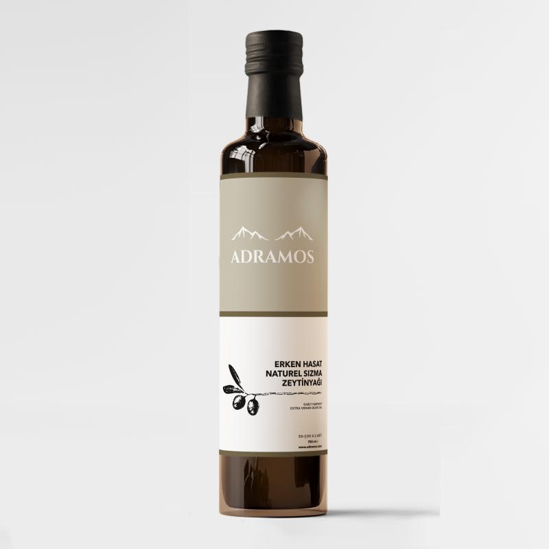 Adramos Erken Hasat Naturel Sızma Zeytinyağı 0,75 Lt (750 Ml)