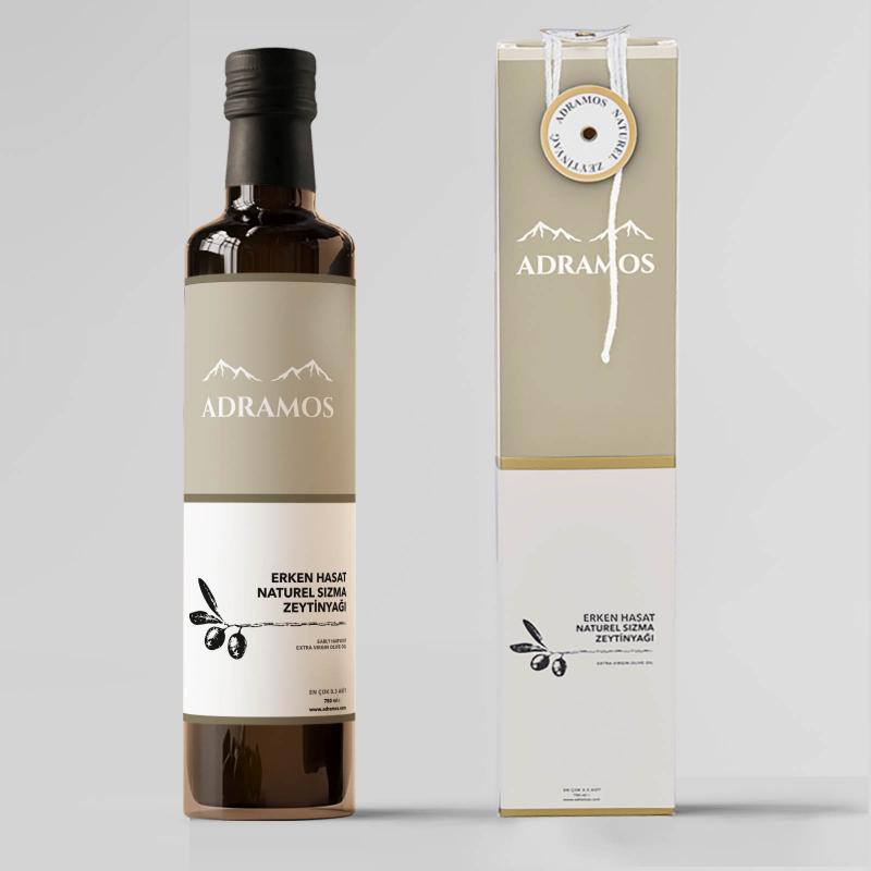 Adramos Erken Hasat Naturel Sızma Zeytinyağı 0,75 Lt (750 Ml)