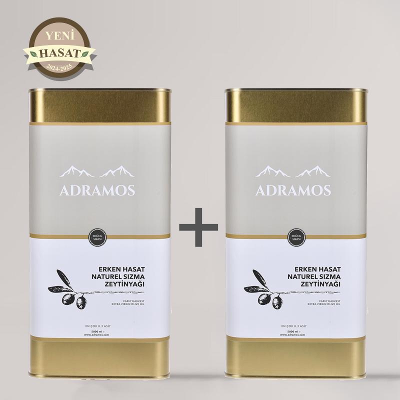 Adramos Erken Hasat Naturel Sızma Zeytinyağı 10 Lt (10000 Ml)